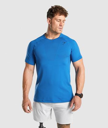 Gymshark Apex Perform T Shirts Herr Blå | SE 3846SGL